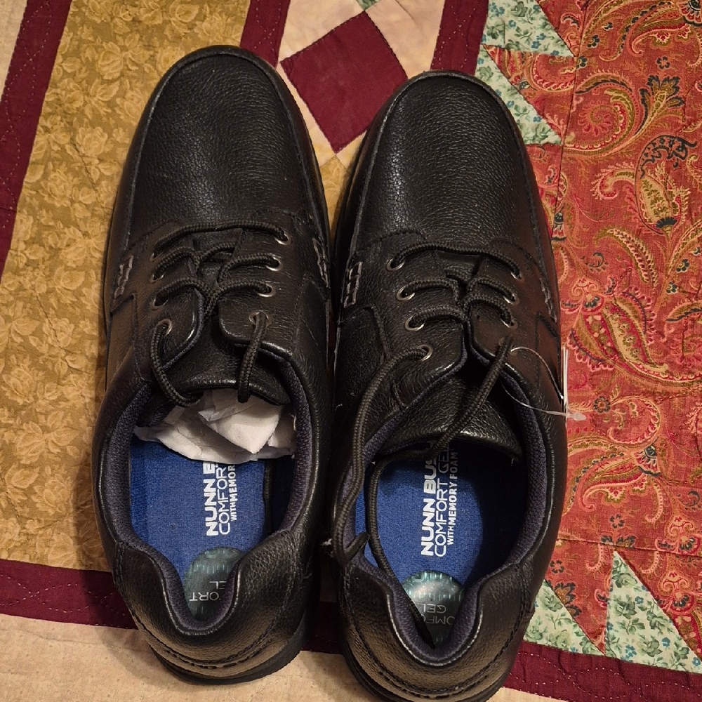 Nunn Bush Men's Black Leather Oxfords